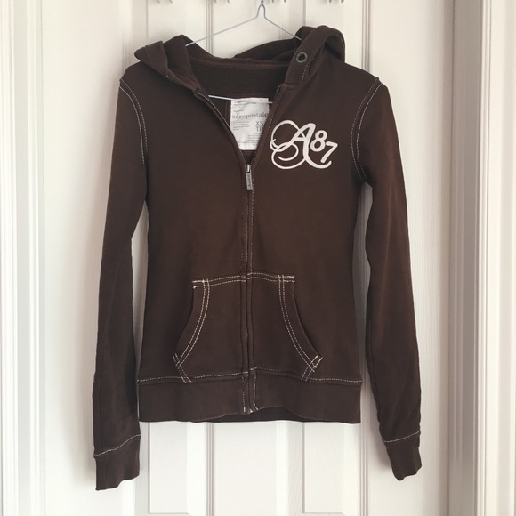 Aeropostale Brown Zip Up Hoodie - Picture 1 of 2